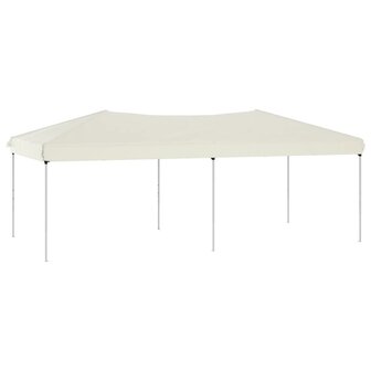 Partytent inklapbaar 3x6 m cr&egrave;mekleurig