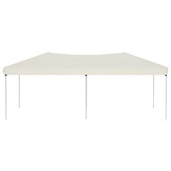 Partytent inklapbaar 3x6 m cr&egrave;mekleurig