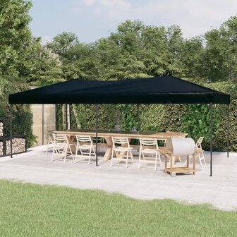 Partytent inklapbaar 3x6 m zwart