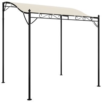 Luifel 2x2,3 m 180 g/m&sup2; stof en staal cr&egrave;mekleurig