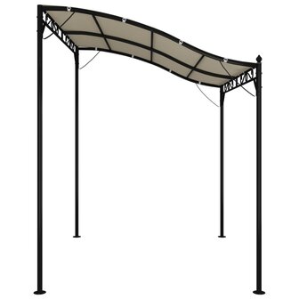 Luifel 2x2,3 m 180 g/m&sup2; stof en staal cr&egrave;mekleurig