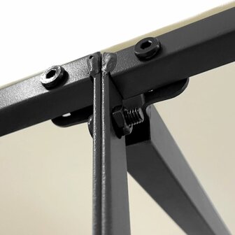 Luifel 2x2,3 m 180 g/m&sup2; stof en staal cr&egrave;mekleurig