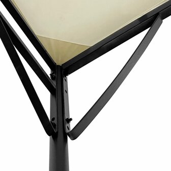 Luifel 2x2,3 m 180 g/m&sup2; stof en staal cr&egrave;mekleurig