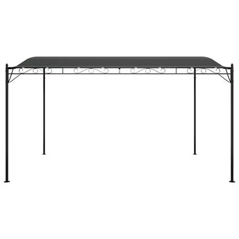Luifel 4x3 m 180 g/m&sup2; stof en staal antracietkleurig