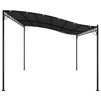 Luifel 4x3 m 180 g/m&sup2; stof en staal antracietkleurig