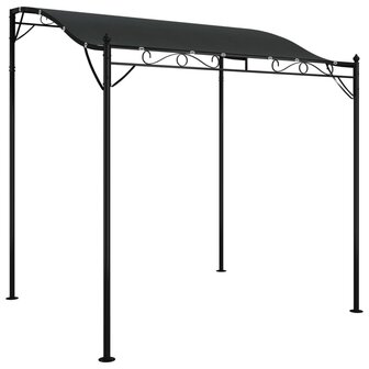 Luifel 2x2,3 m 180 g/m&sup2; stof en staal antracietkleurig