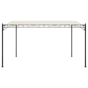Luifel 4x3 m 180 g/m&sup2; stof en staal cr&egrave;mekleurig