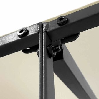 Luifel 4x3 m 180 g/m&sup2; stof en staal cr&egrave;mekleurig