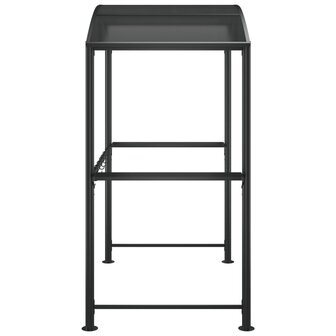 Barbecue-overkapping 210x114x230 cm staal antracietkleurig