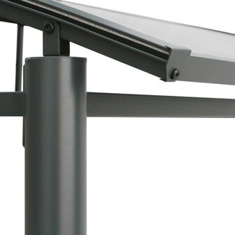 Barbecue-overkapping 210x114x230 cm staal antracietkleurig