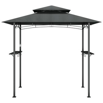 Barbecue-overkapping 240x150x243 cm staal antracietkleurig