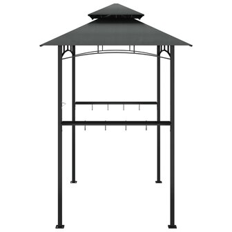 Barbecue-overkapping 240x150x243 cm staal antracietkleurig