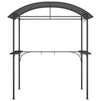 Barbecuepaviljoen met zijplanken 220x115x230 cm staal antraciet