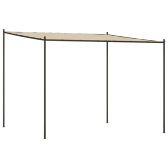 Prieel 3x3 m 180 g/m&sup2; stof en staal beige