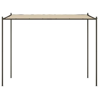 Prieel 3x3 m 180 g/m&sup2; stof en staal beige