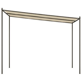 Prieel 3x3 m 180 g/m&sup2; stof en staal beige