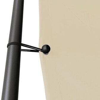 Prieel 3x3 m 180 g/m&sup2; stof en staal beige