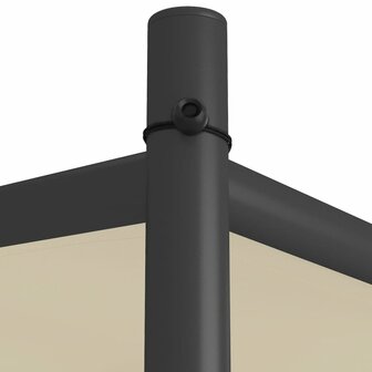 Prieel 3x3 m 180 g/m&sup2; stof en staal beige