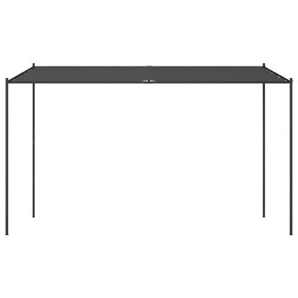 Prieel 4x4 m 180 g/m&sup2; stof en staal antracietkleurig
