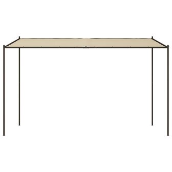 Prieel 4x4 m 180 g/m&sup2; stof en staal beige