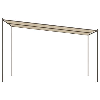 Prieel 4x4 m 180 g/m&sup2; stof en staal beige
