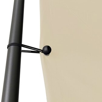 Prieel 4x4 m 180 g/m&sup2; stof en staal beige