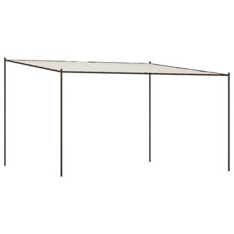 Prieel 4x4 m 180 g/m&sup2; stof en staal wit