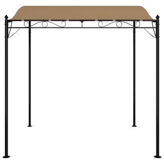Luifel 2x2,3 m 180 g/m&sup2; stof en staal taupe
