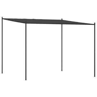 Prieel 3x3 m 180 g/m&sup2; stof en staal antracietkleurig