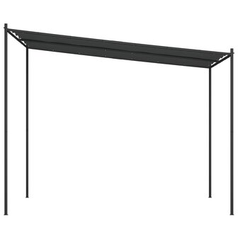 Prieel 3x3 m 180 g/m&sup2; stof en staal antracietkleurig