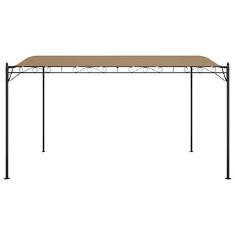 Luifel 4x3 m 180 g/m&sup2; stof en staal taupe