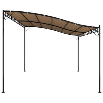 Luifel 4x3 m 180 g/m&sup2; stof en staal taupe