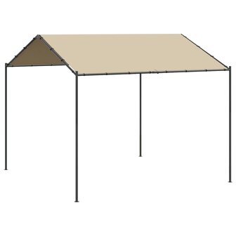 Tuinpaviljoen 3x3 m staal en stof beige