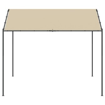 Tuinpaviljoen 3x3 m staal en stof beige