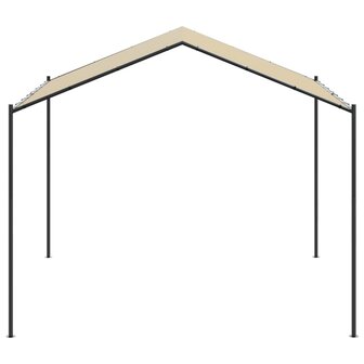 Tuinpaviljoen 3x3 m staal en stof beige