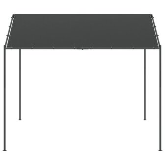 Tuinpaviljoen 3x3 m staal en stof antracietkleurig