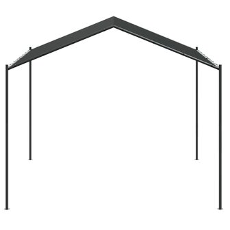Tuinpaviljoen 3x3 m staal en stof antracietkleurig