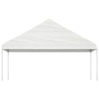 Prieel met dak 8,92x5,88x3,75 m polyetheen wit