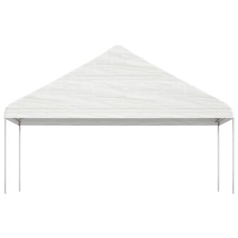 Prieel met dak 20,07x5,88x3,75 m polyetheen wit