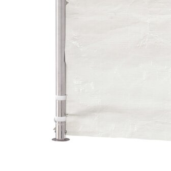 Prieel met dak 20,07x5,88x3,75 m polyetheen wit