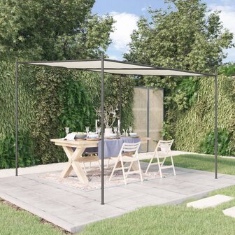 Prieel 3x3 m 180 g/m&sup2; stof en staal wit