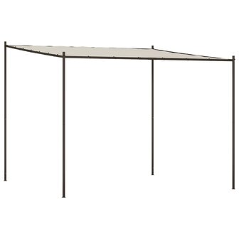 Prieel 3x3 m 180 g/m&sup2; stof en staal wit