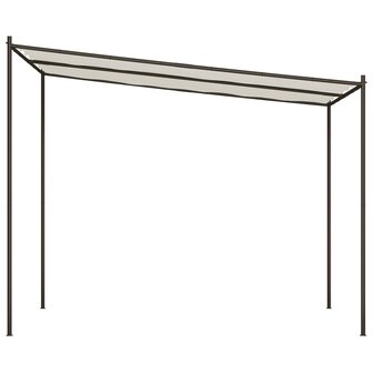 Prieel 3x3 m 180 g/m&sup2; stof en staal wit