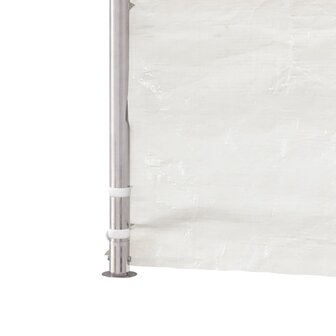 Prieel met dak 20,07x4,08x3,22 m polyetheen wit
