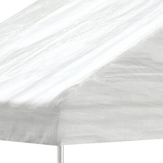 Prieel met dak 5,88x2,23x3,75 m polyetheen wit
