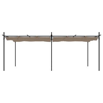 Pergola met uitschuifbaar dak 589x292x230 taupe