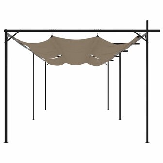 Pergola met uitschuifbaar dak 589x292x230 taupe
