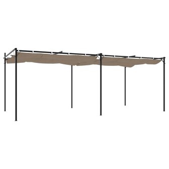 Pergola met uitschuifbaar dak 589x292x230 taupe