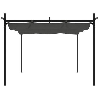 Pergola met uitschuifbaar dak 295x292x230 antracietkleurig