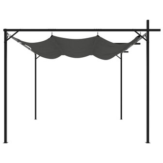 Pergola met uitschuifbaar dak 295x292x230 antracietkleurig